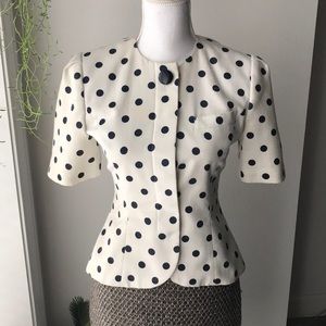 Vintage Polka Dot short sleeve Blazer